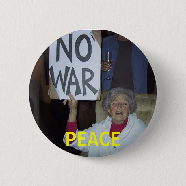 PEACE 2 INCH ROUND BUTTON (Front)