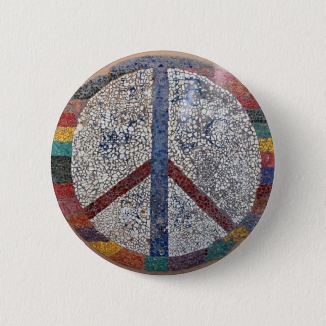 PEACE 2 INCH ROUND BUTTON (Front)