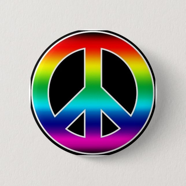 peace 2 inch round button (Front)