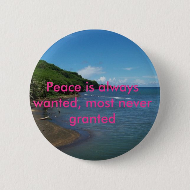 Peace 2 Inch Round Button (Front)