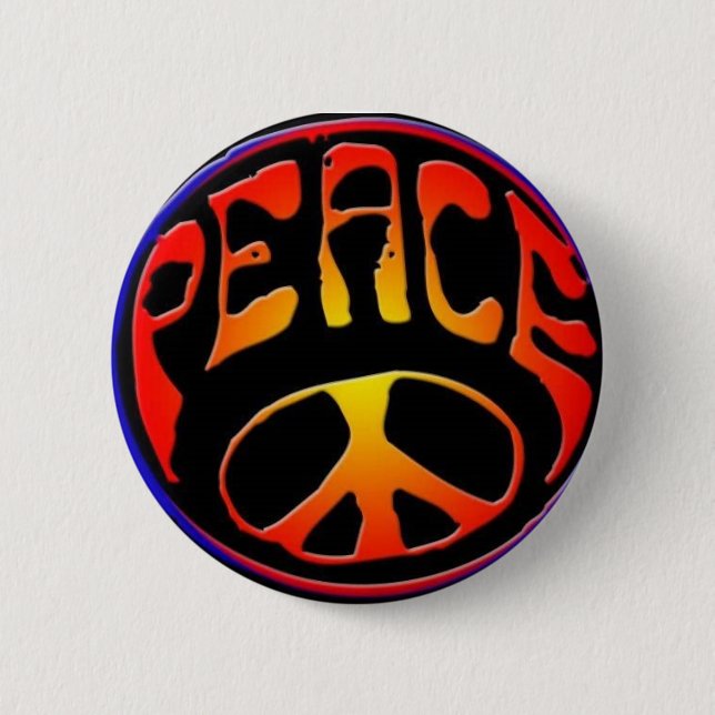 peace 2 inch round button (Front)