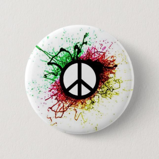 peace 2 inch round button (Front)