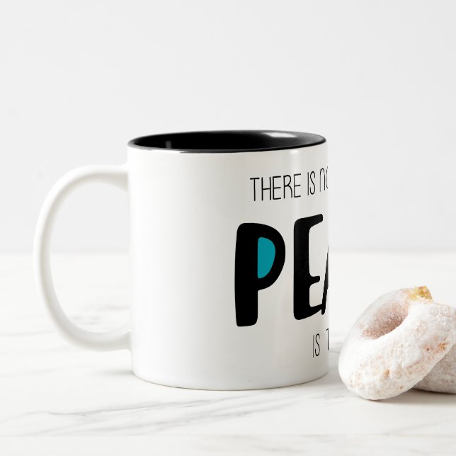 Peace 2 Two-Tone coffee mug (With Donut)