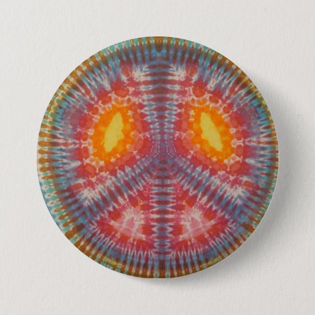 peace 3 inch round button (Front)