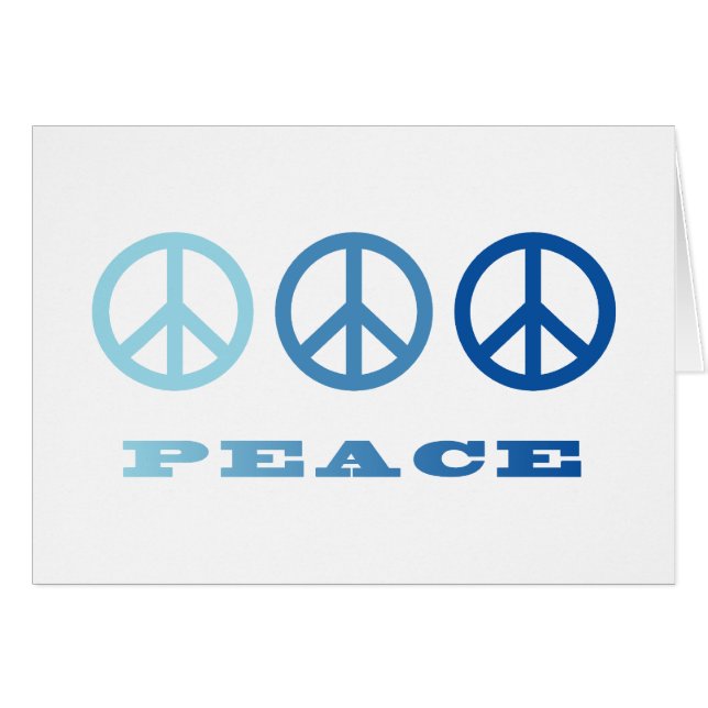 Peace 3 Symbols (Blue) (Front Horizontal)