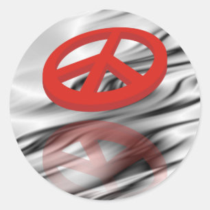 Peace 3D / reflexion Classic Round Sticker