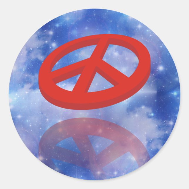 Peace 3D / reflexion | heaven Classic Round Sticker (Front)