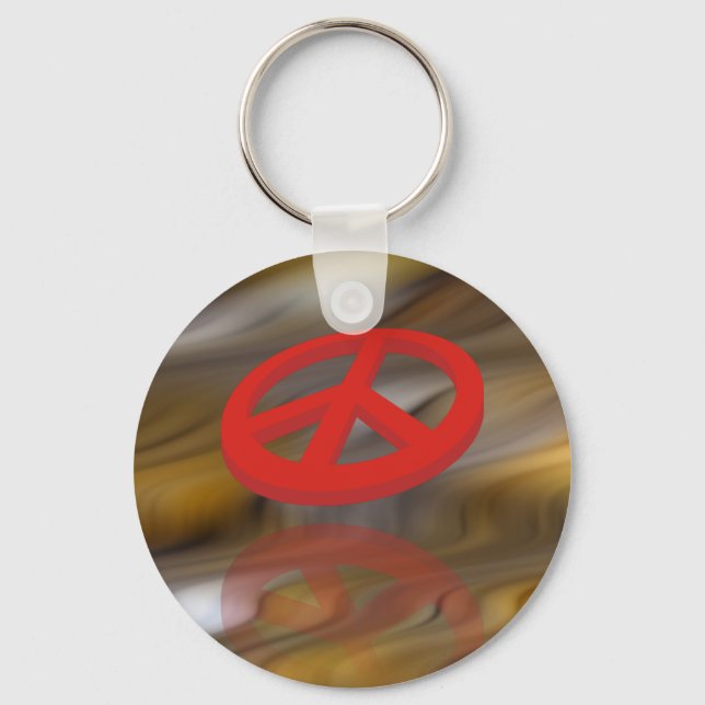 Peace 3D / reflexion Keychain (Front)