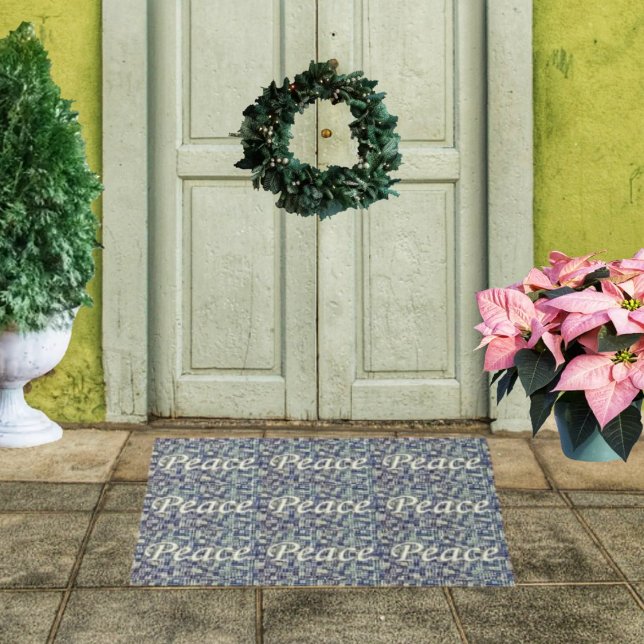 Peace Abounds Doormat (Welcome in Peace throughout the holiday season with a Peace Abounds Doormat!)