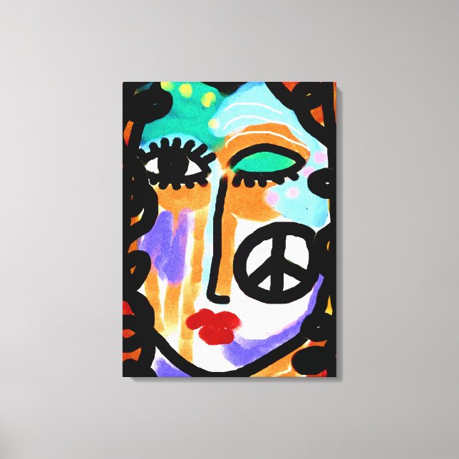 Peace Abstract Digital Painting Canvas Print (Front)