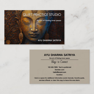 PEACE ACCORD   MEDITATION PORTRAIT BUSINESS CARD