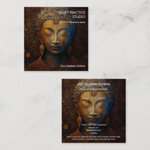 PEACE ACCORD   MEDITATION PORTRAIT SQUARE BUSINESS CARD
