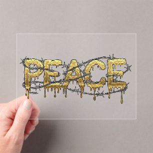 Peace Acrylic Invitations