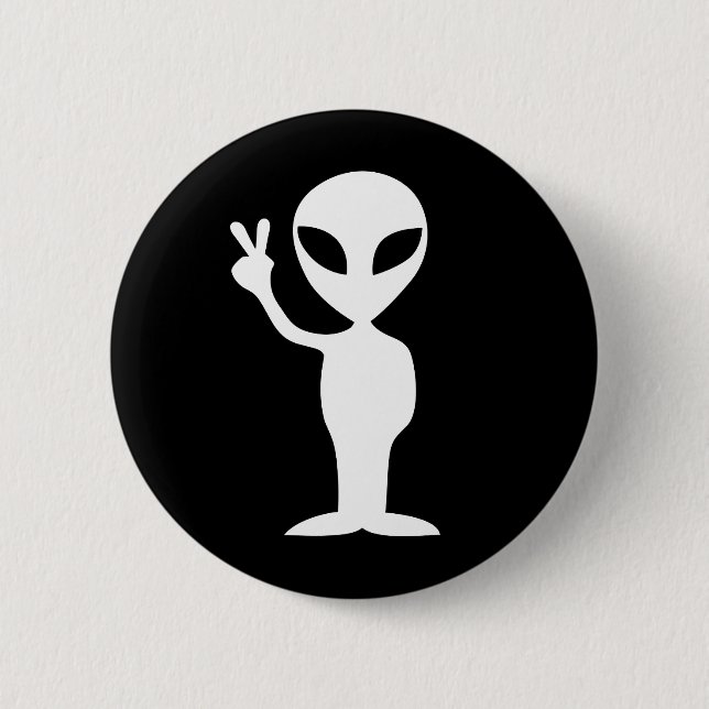 Peace Alien 2 Inch Round Button (Front)
