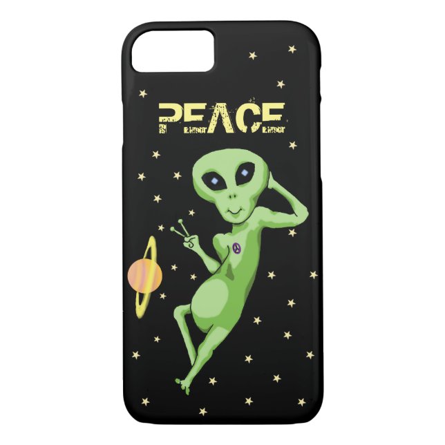 Peace Alien Cell Phone Case (Back)