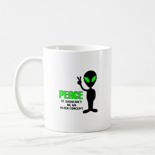 Peace Alien Coffee Mug