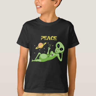 Peace Alien Kids' Hanes TAGLESS® T-Shirt