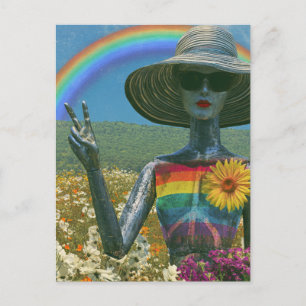 Peace Alien  Postcard