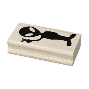 Peace Alien Rubber Stamp