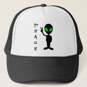 Peace Alien Trucker Hat