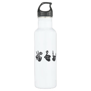 Peace And And Roll Skeleton Hands Classic 710 Ml Water Bottle