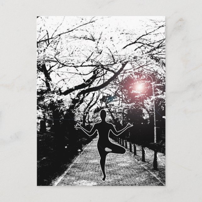 Peace and Balance - Yoga Postcard (Front)