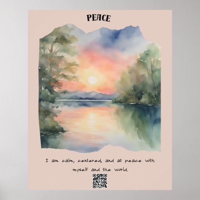 Peace and Calm Affirmation Poster (Front)