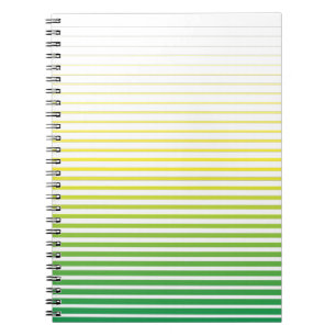 Peace and calm balance green and yellow lines  notebook