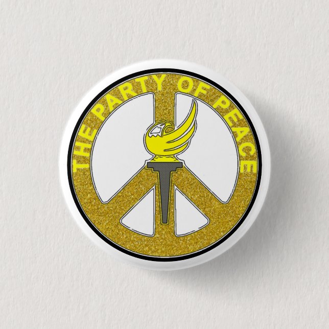 Peace and Cooperation 1 Inch Round Button (Front)