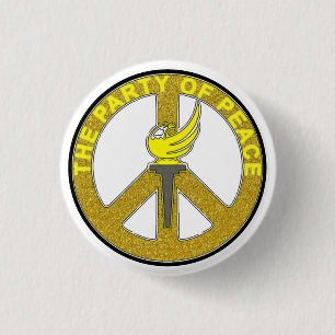 Peace and Cooperation 1 Inch Round Button