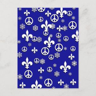 Peace and Fleur de Lis Christmas Cards