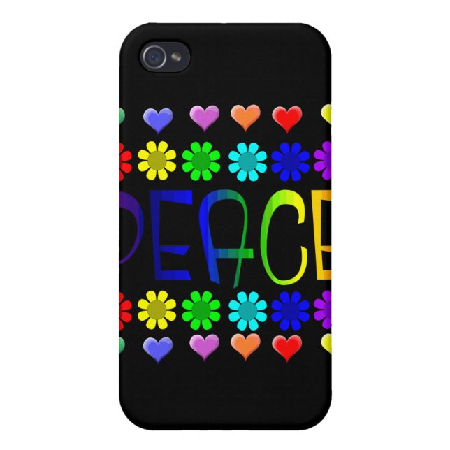 Peace and Flowers iPhone Case (Back)