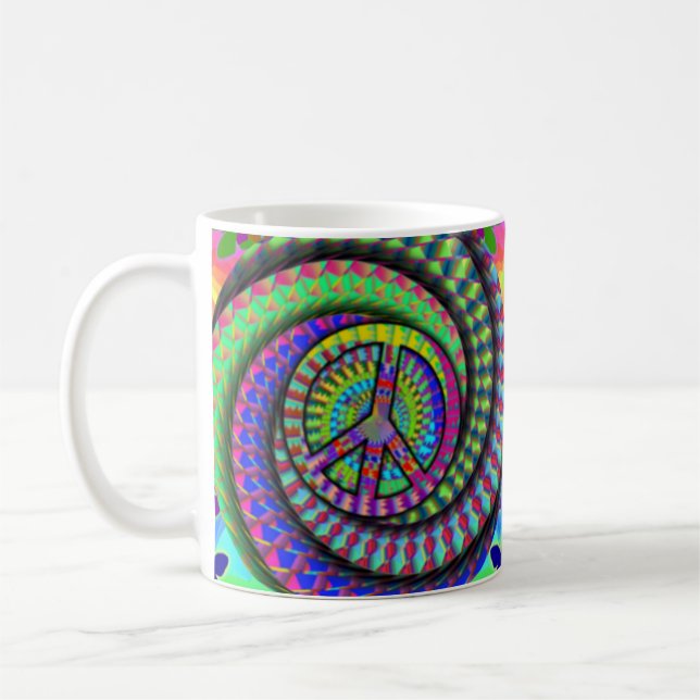 Peace and Flutterby Coffee Cup (Left)