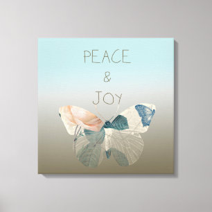 Peace and Joy Butterfly Canvas Print