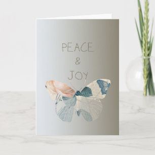 Peace and Joy Butterfly Holiday Card