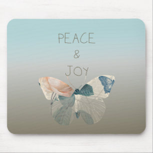 Peace and Joy Butterfly Mouse Pad