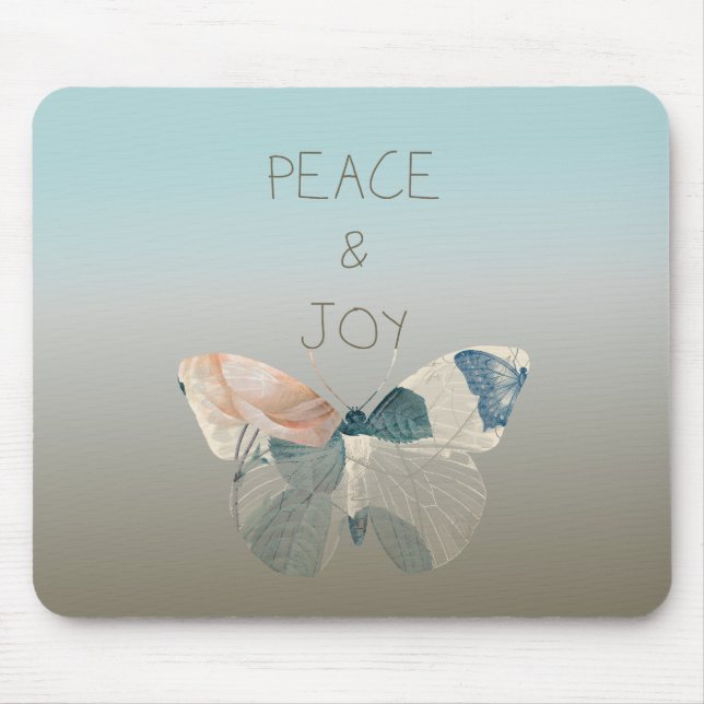 Peace and Joy Butterfly Mouse Pad (Front)