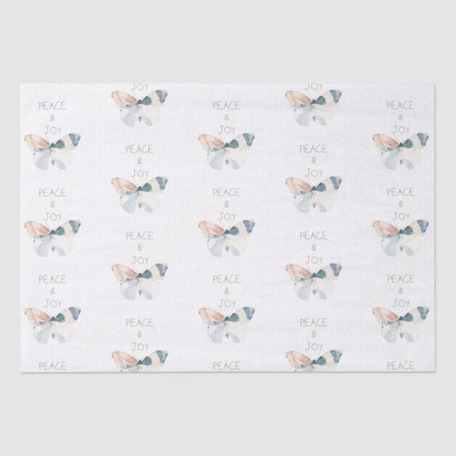 Peace and Joy Butterfly Tissue Paper (Front)