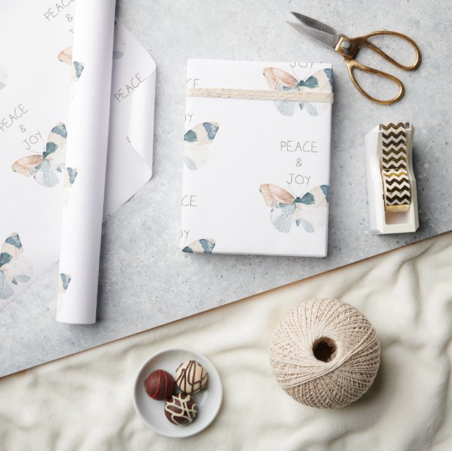Peace and Joy Butterfly Wrapping Paper (Crafts)