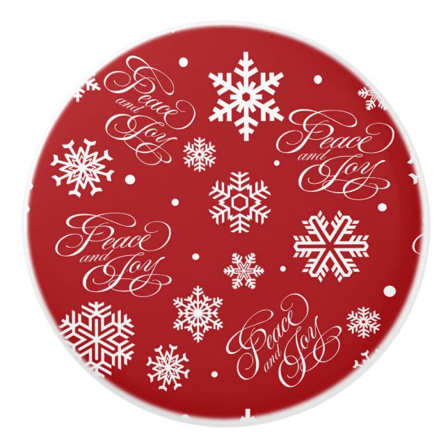 Peace and joy ceramic knob (Front)