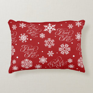 Peace and joy decorative pillow