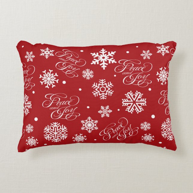 Peace and joy decorative pillow (Front)