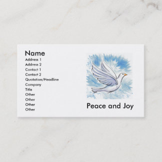 Peace and Joy Dove Cards
