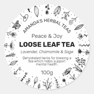 Peace And Joy Herbal Tea Labels