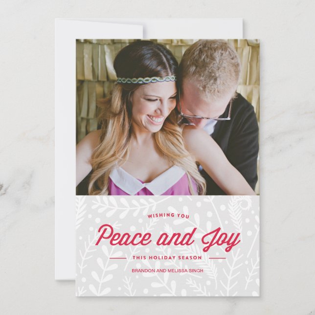 Peace and Joy Holiday Card (Front)