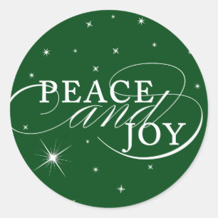 Peace and Joy Holiday Sticker