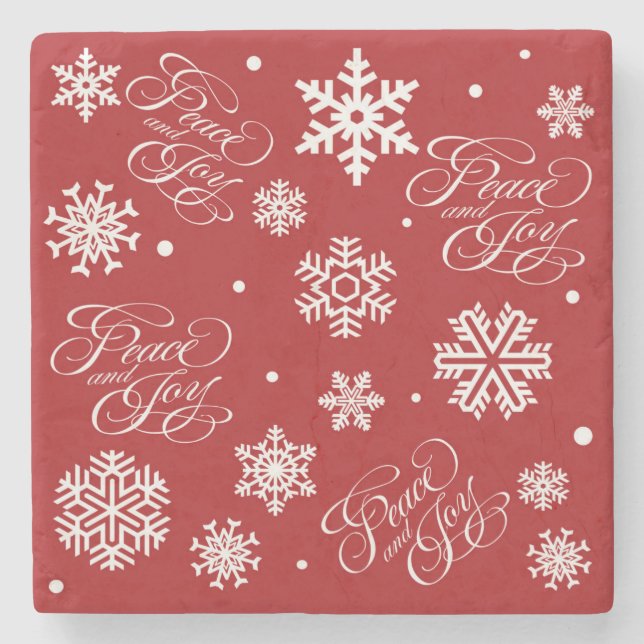 Peace and joy stone coaster (Front)