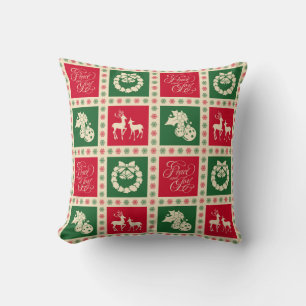 Peace and joy throw pillow
