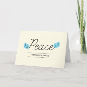 peace and leaves holiday card