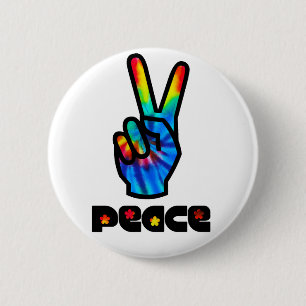 Peace and Love 2 Inch Round Button